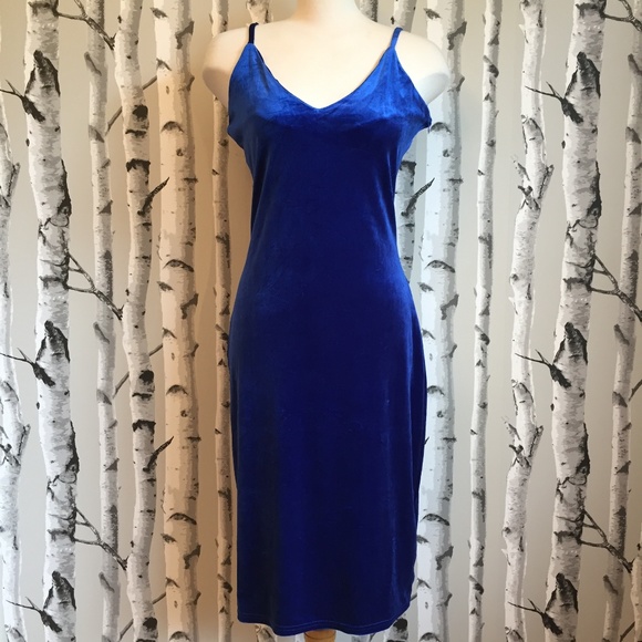 Glory Star Dresses & Skirts - Velvet Glory Star Cobalt Blue Slip Dress - Large